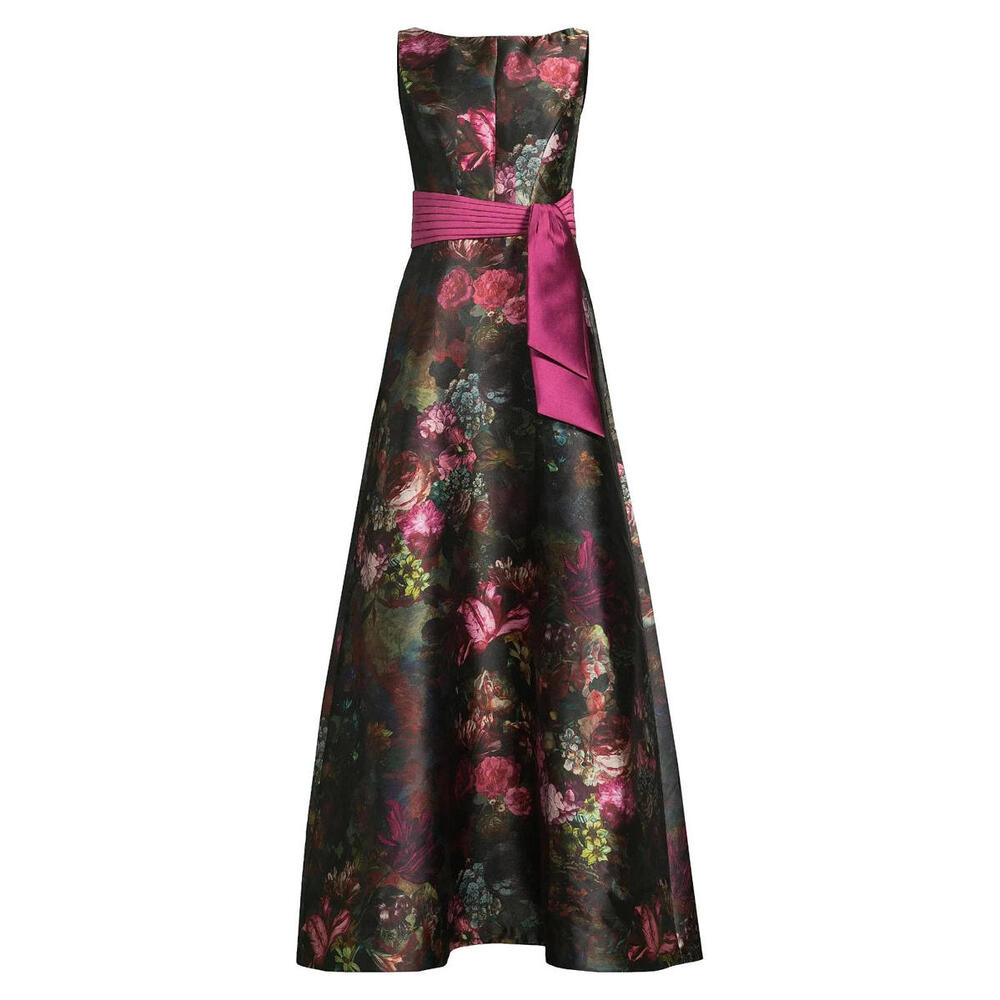 NEW, KAY UNGER Nicoletta Floral Boat Neck A line Gown Size 10 #LD249